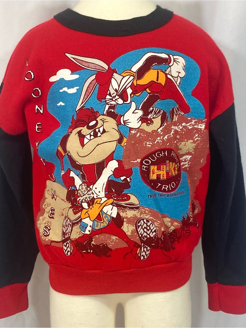 Vintage 90’s Looney Tunes Bugs Bunny Taz & Daffy Sweatshirt Size 5 - Picture 1 of 7